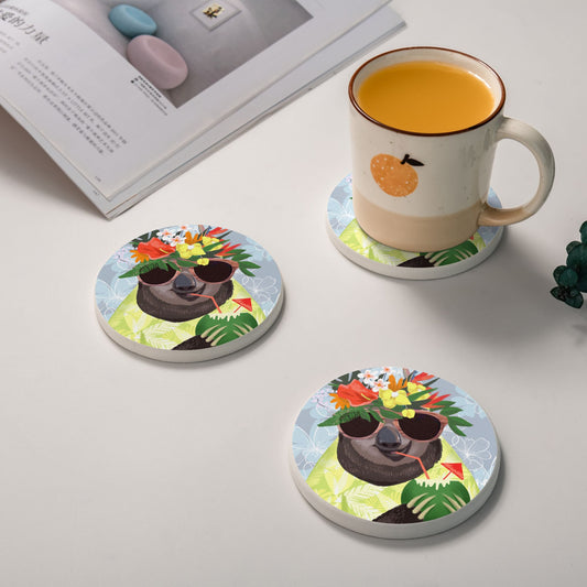 Personalized Round Diatomaceous Earth Coasters