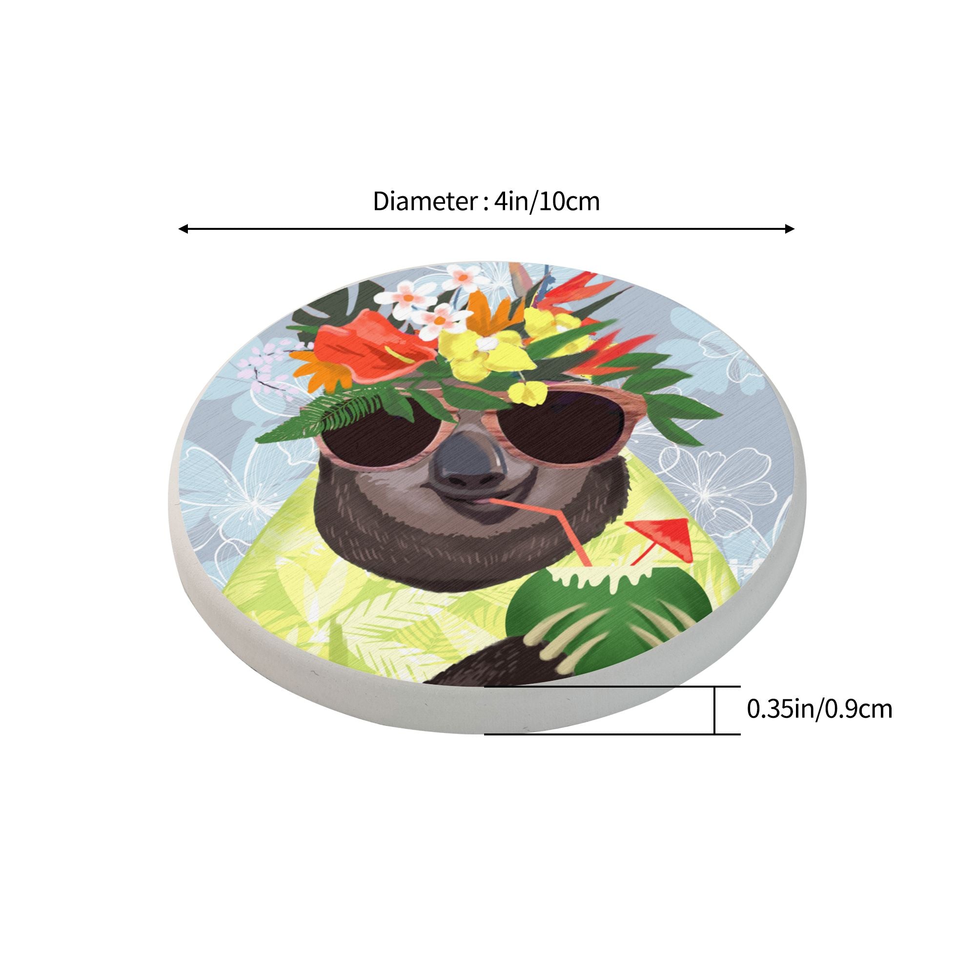 Personalized Round Diatomaceous Earth Coasters