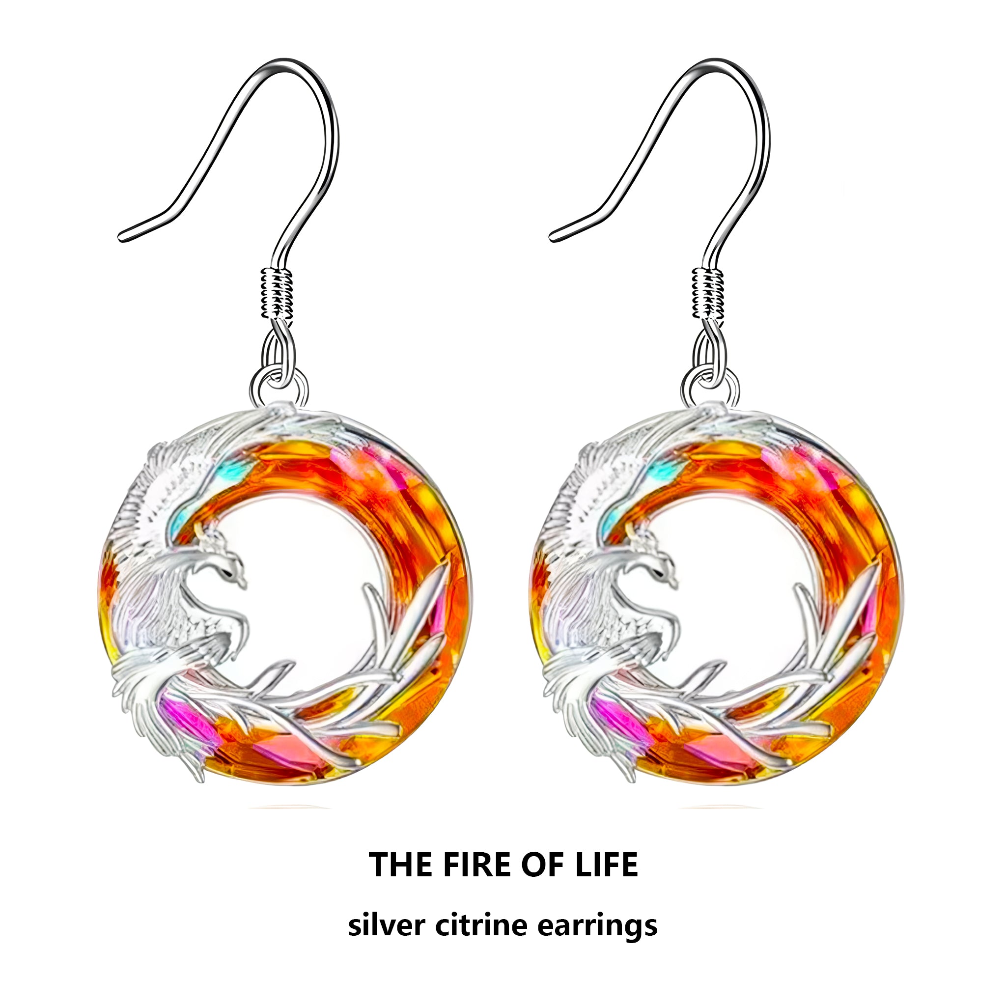 Phoenix Necklace 925 Sterling Silver Phoenix Pendant Austrian Crystal Necklace Rise from Ashes Phoenix Bird Necklace Animals Phoenix Jewelry for Women